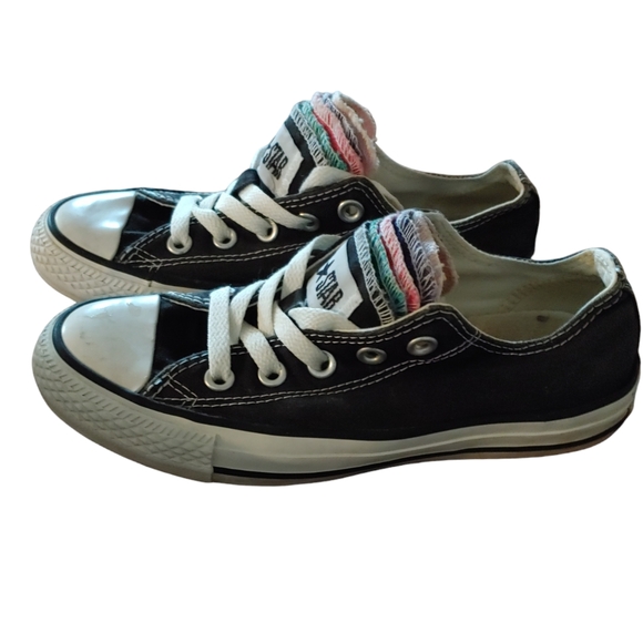 Converse All Star 5 Tongue Sneakers Men's 3 Women's 5 Black White - Picture 9 of 9